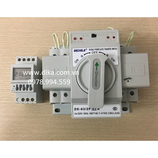COMBO Bộ chuyển nguồn tự động ATS 2P 63A và Timer Tháng NKG5