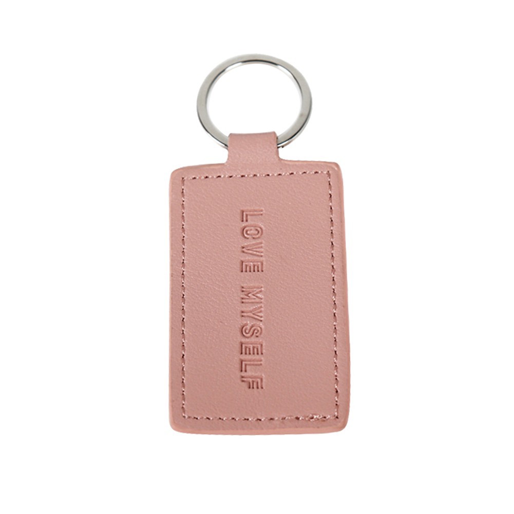 Móc khóa balo bằng da PU màu hồng BTS bt21