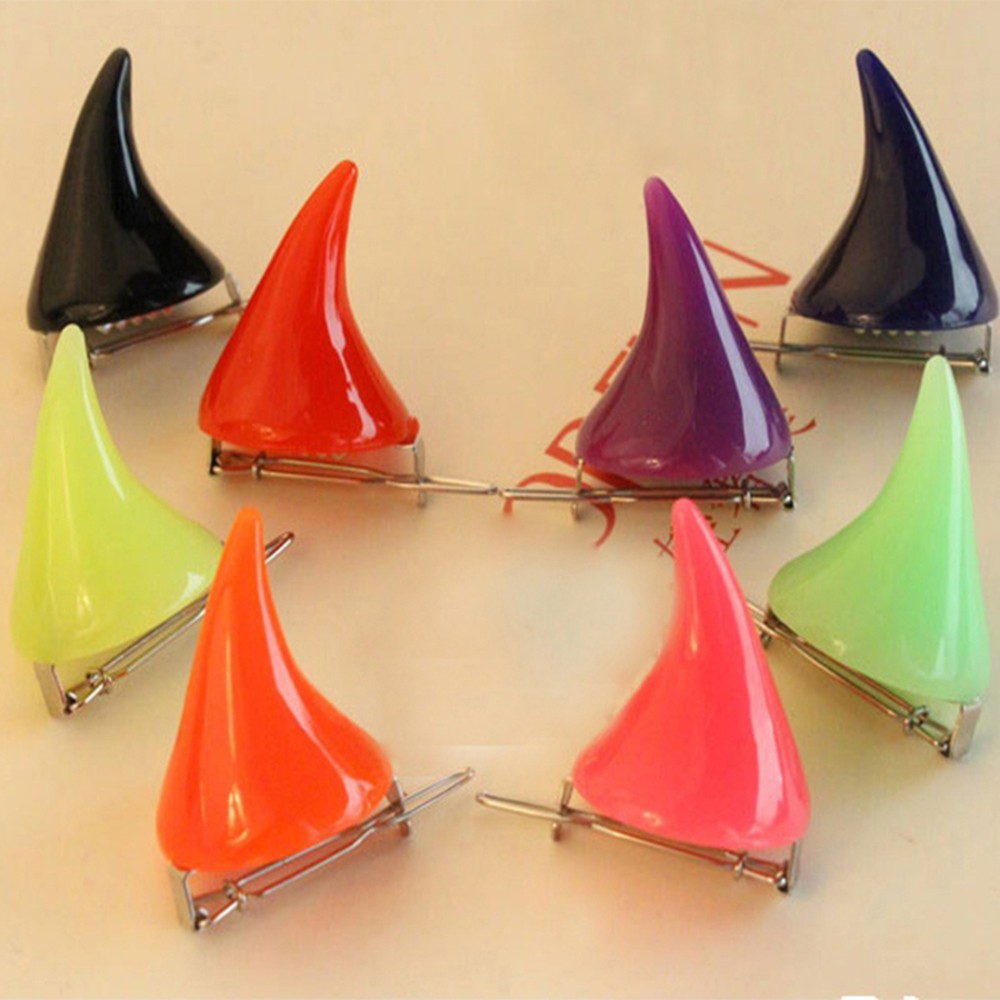 Set 1 cặp kẹp tóc hình sừng hóa trang Halloween