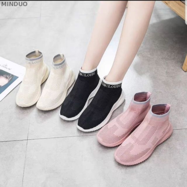 Giày cổ chun, boot len cao cổ hít hót cực mềm êm chân