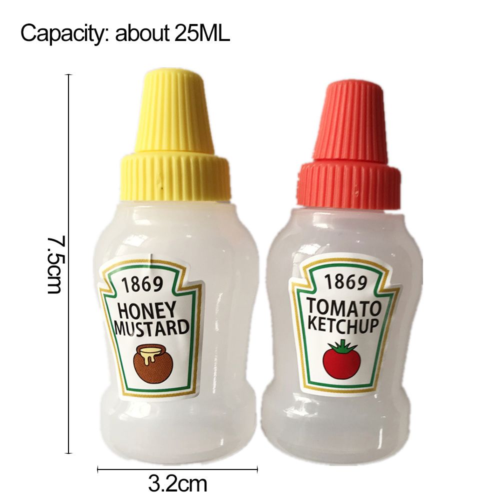 Bộ 2 Lọ Đựng Sốt Cà Chua/Mật Ong Dạng Bóp Dung Tích 25ML Tiện Dụng Mang Theo Dã Ngoại