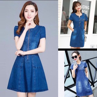 [Mỗi Mẫu Còn 1 Bộ Sale Lỗ] Váy Jean Cao Cấp , Đầm Jean Lụa Công Sở