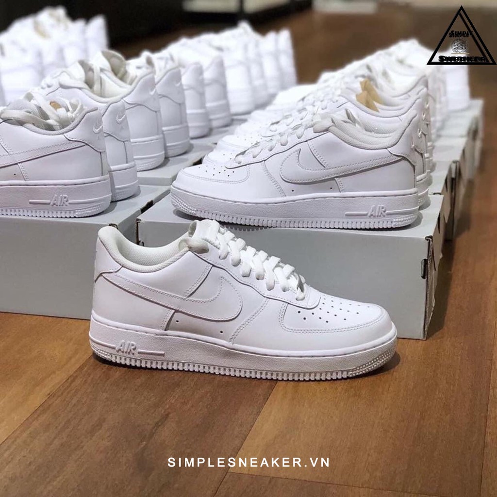 Giày Nike Air Force 1💙FREESHIP💙[AF1_Auth] Nike AF1 All White Chuẩn Auth Fullbox- Giày Sneaker Chính Hãng- Simple Sneaker