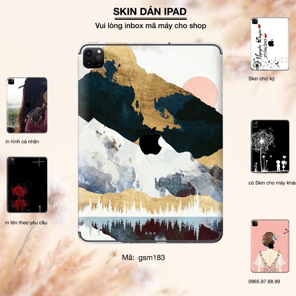 Skin dán iPad in hình Ngày mùa đông -183 (inbox mã máy cho Shop)