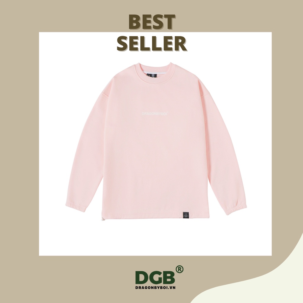 Áo tay dài Local Brand - Nỉ Sweater Phản Quang Hồng Dragonbyboi nỉ cao cấp