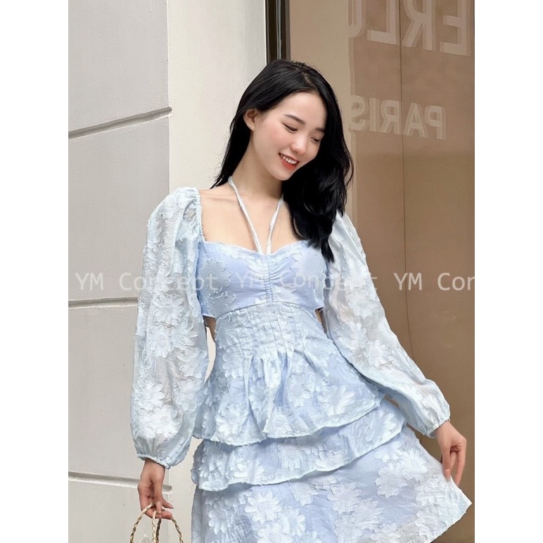Đầm Xòe 3 Tầng Cut Out Lưng - D0488