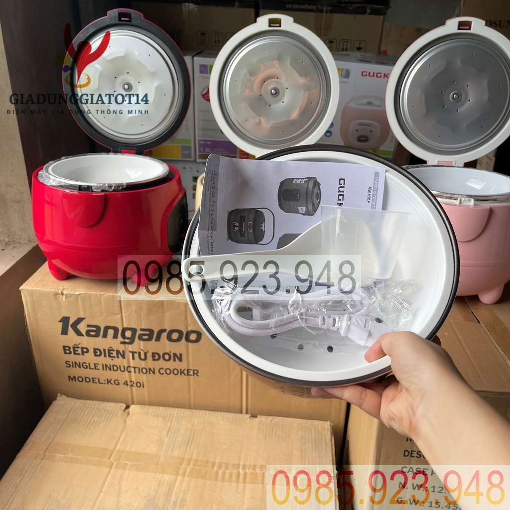 Nồi Cơm Điện đa năng GUGKDD Hàn Quốc GK-182 -  Dung tích 1,8L, kiểu dáng Con Lợn Siêu Đáng Yêu, BH 12 tháng