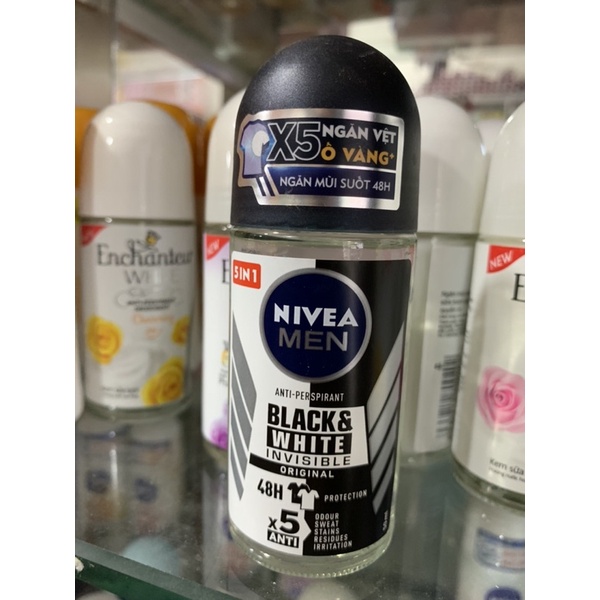 Chai lăn nivea nam chống ố vàng 50ml