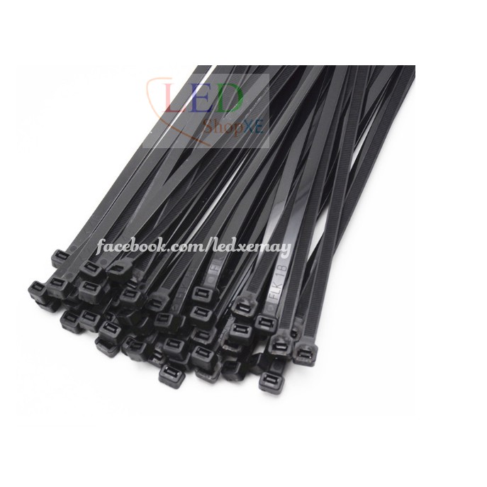 50 sợi dây rút lớn màu đen siêu chắc 8x300mm