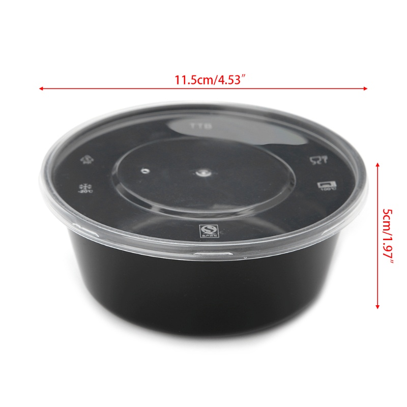 ✿ Set 10 Hộp Đựng Cơm Trưa Bằng Nhựa Có Nắp Dùng Một Lần