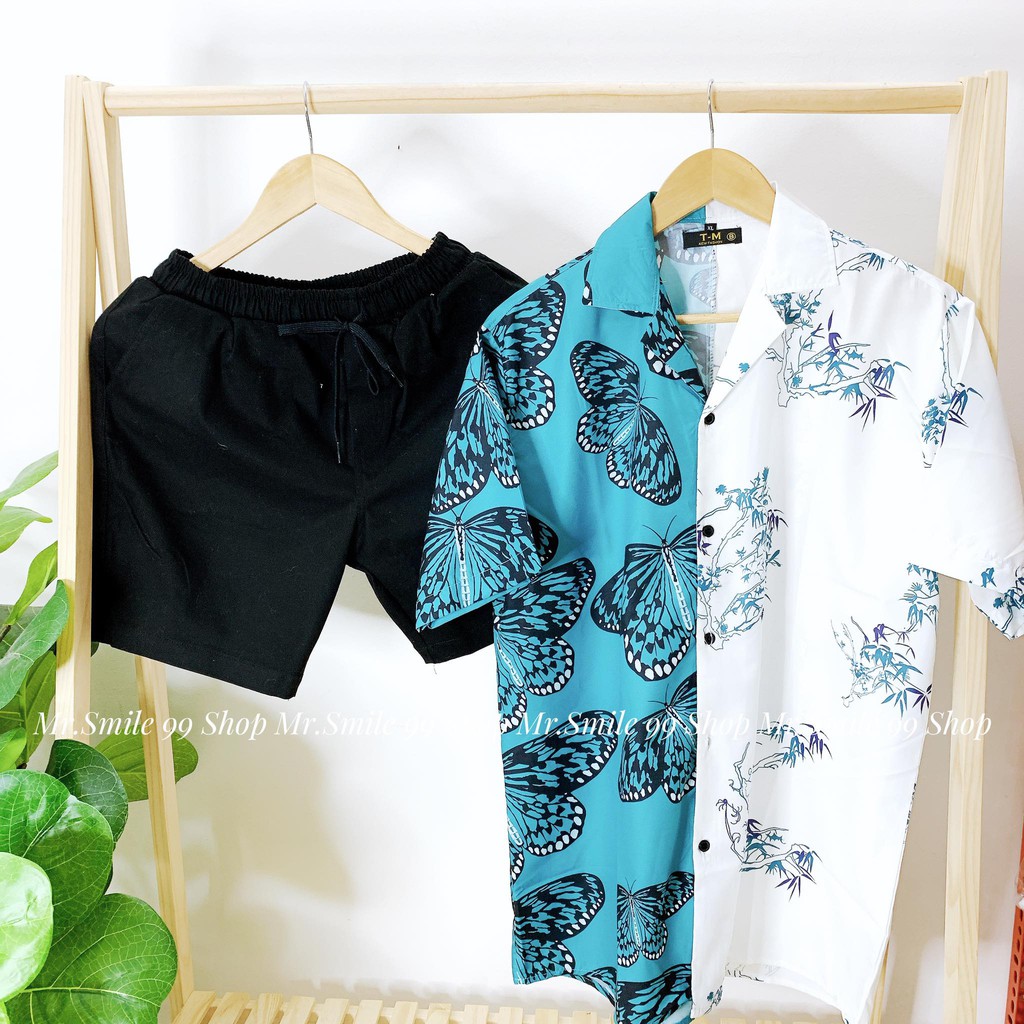 ÁO SƠ MI HỌA TIẾT ĐI BIỂN UNISEX MR SMILE 99 SHOP | BigBuy360 - bigbuy360.vn