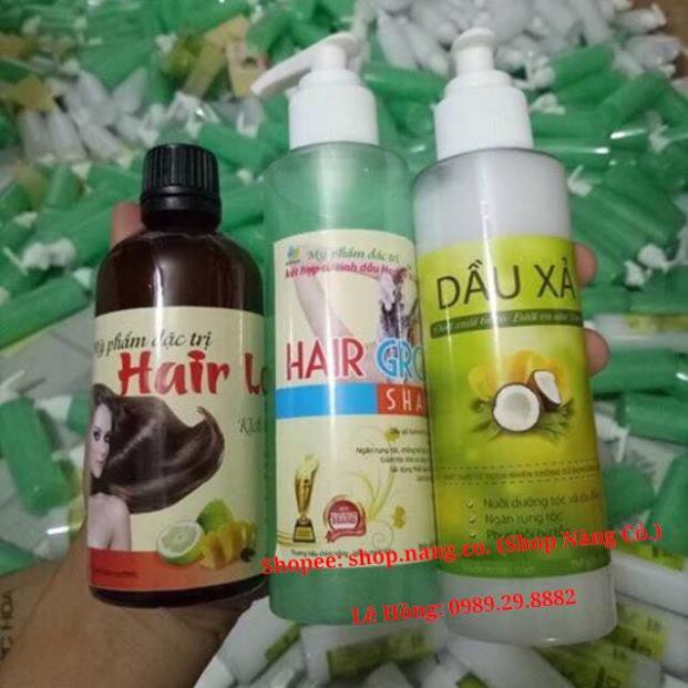 [Chính Hãng] Bộ 3 sp (TINH DẦU BƯỞI + DẦU GỘI HOA BƯỞI + DẦU XẢ SỮA DỪA) Kích mọc tóc dày dài mềm mượt, Hết rụng tóc hói