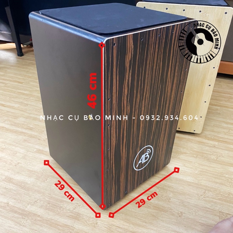Trống Cajon giá rẻ cho học sinh, sinh viên, người mới tập - Tặng kèm miếng lót ngồi