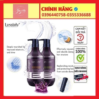 [CHÍNH HÃNG] Cặp dầu gội - xả Lusstaly Collagen 500ml siêu phục hồi,mềm mượt,ngăn ngừa rụng tóc.
