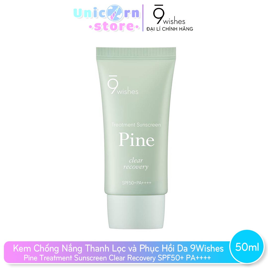 Kem Chống Nắng Thanh Lọc và Phục Hồi Da 9Wishes Pine Treatment Sunscreen SPF50+ PA++++ 50ml