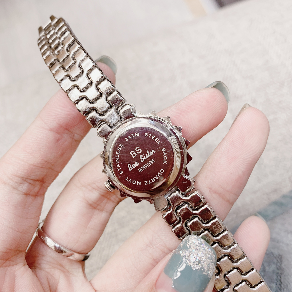 Đồng hồ nữ BS BEE SISTER mặt tròn cánh hoa nhỏ xinh dây kim loại mảnh(Tặng Kèm Pin và Hộp Sang Trọng) - SamShop