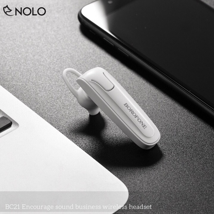 Tai Nghe Nhét Tai Bluetooth Không Dây V4.2 Borofone Model BC21 Chất Liệu Nhựa ABS Dung Lượng Pin 70mah Nghe Nhạc Liên Tụ