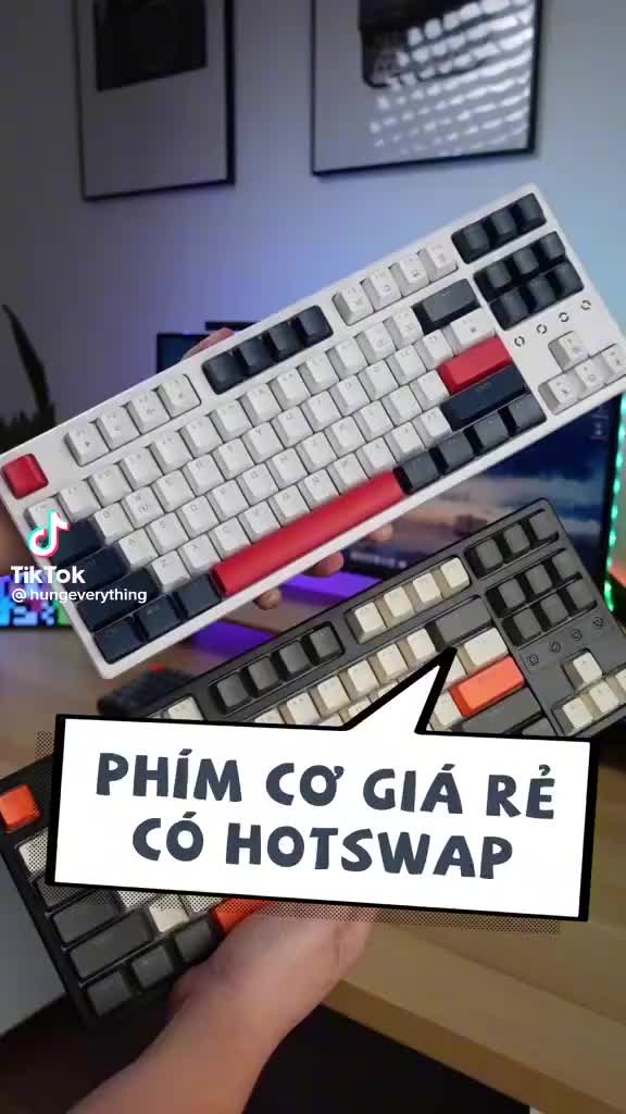 Bàn Phím Cơ Red Switch HOTSWAP K87 Mạch HotSwap 5 pin thay được tất cả các loại switch - Đã Lót Foam - Bảo hành 12 tháng | BigBuy360 - bigbuy360.vn