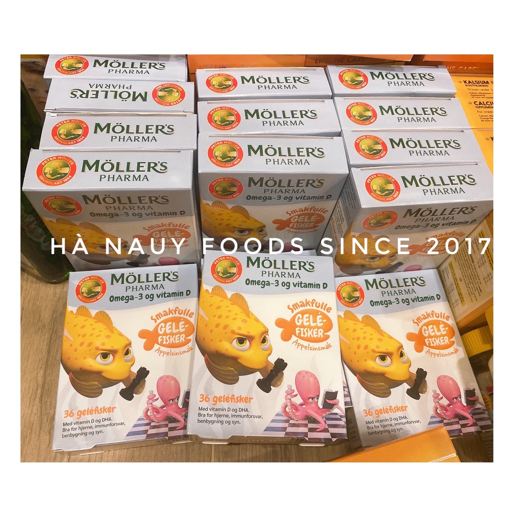 Thạch Dầu Gan Cá Tuyết Omega-3 DHA MOLLERS PHARMA 45 Viên -