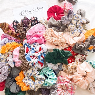 Dây buộc tóc vải - scrunchies vải nhiều màu