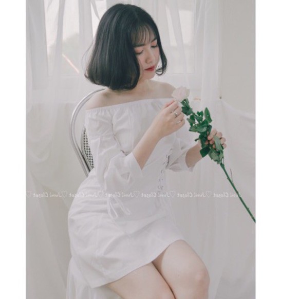 Elsa dress - Đầm nữ trễ vai thắt eo tay phồng phong cách hàn quốc siêu xinh - cece house | BigBuy360 - bigbuy360.vn