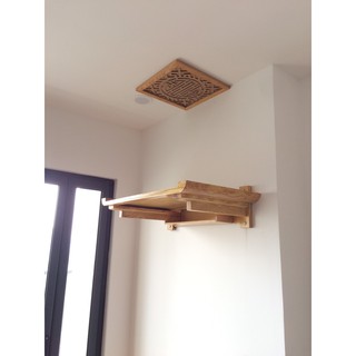 Bàn thờ treo tường gỗ sồi kt 48x89