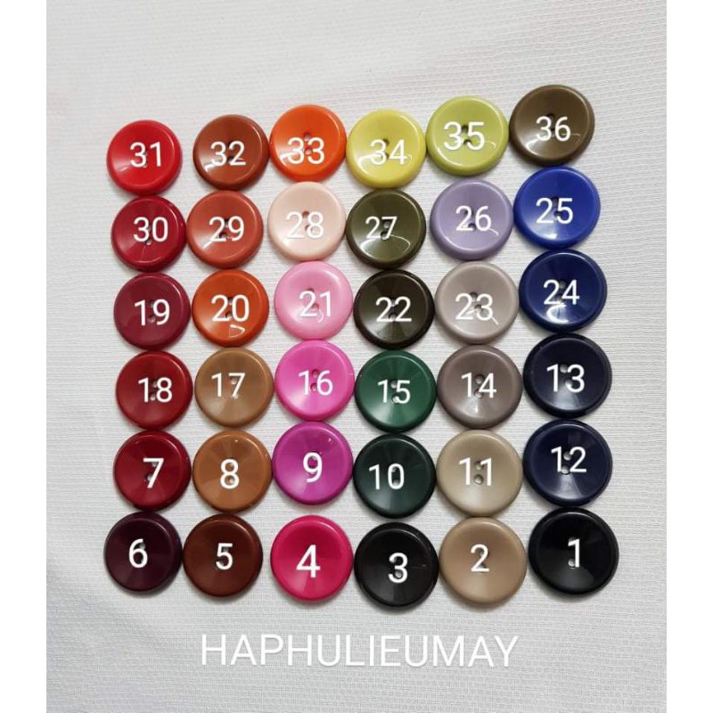 Cúc nhựa nhiều màu ( đường kính 3 cm ) cúc áo dạ , áo vest