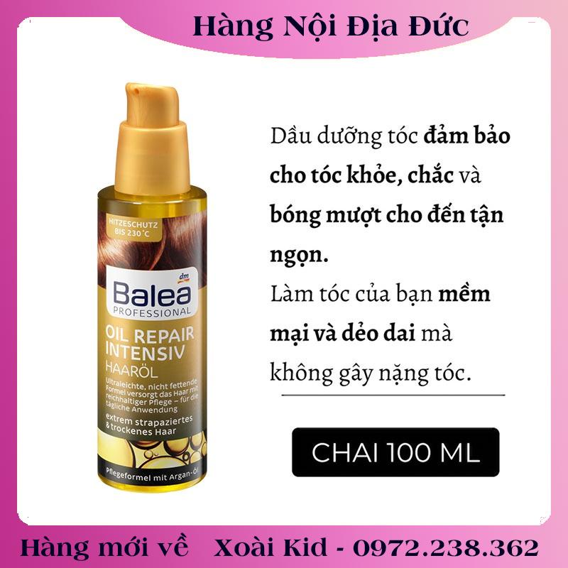 Bộ Kem làm phồng tóc, dầu dưỡng tóc, bột phồng tóc, xịt nước hoa tóc Balea của Đức- Date mới Đủ Bill