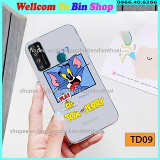 Ốp lưng Vsmart Joy 4 / Live 4 / Star 4 / Star 5 / Aris / Aris Pro in hình tách nền Tomm&Jerry chất liệu dẻo trong