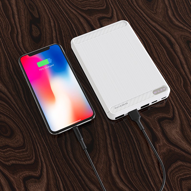 Pin sạc dự phòng 3 đầu ra, có đèn báo dung lượng pin BOROFONE BT6 20000MAH