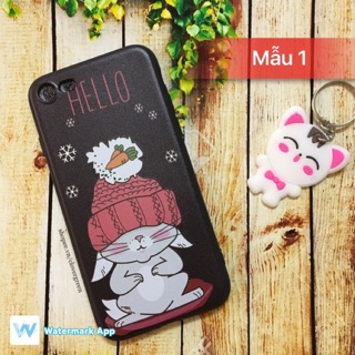 Ốp iphone Mèo - Thỏ Nền đen siêu hot hiện nay