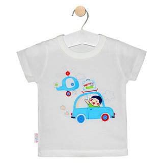 Áo tay ngắn hello b&b, size 1 cho bé từ 6-7kg
