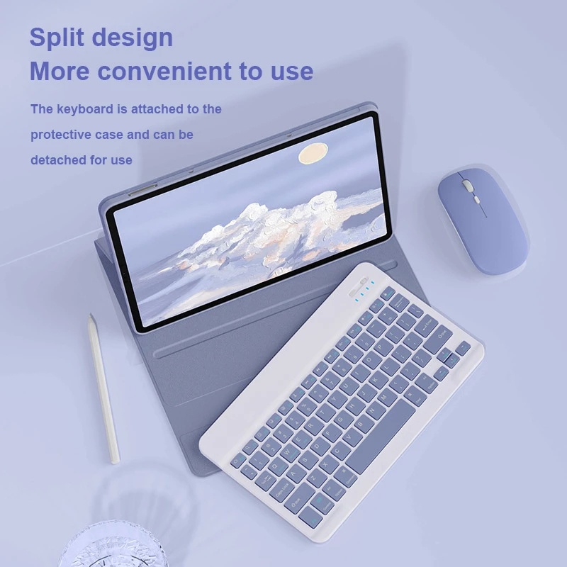 Bao Da Máy Tính Bảng Có Bàn Phím Bluetooth Và Chuột Cho Xiaomi Mi Pad 6 MiPad 5 Pro 11 inch Xiaomi Pad 6 Pro 2023 11 inch