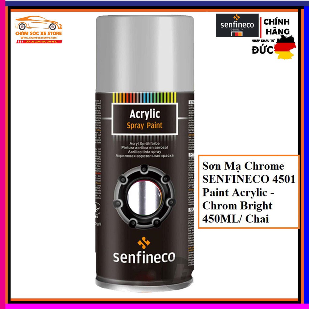 Sơn Xịt Mạ Chrome Senfineco Acrylic Spray Paint 4501 - 450ml