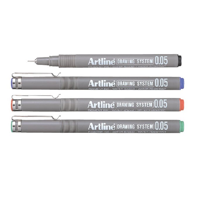 Bút line đi nét chuyên nghiệp ARTLINE DRAWING SYSTEM 13 size (0.05 - 4.0)  nhiều màu- (Bút vẽ kỹ thuật)