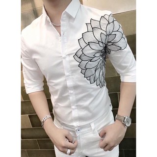 Áo sơ mi nam phối túi họa tiết cực đẹp cá tính - thời trang QC cao cấp - VSMQC53