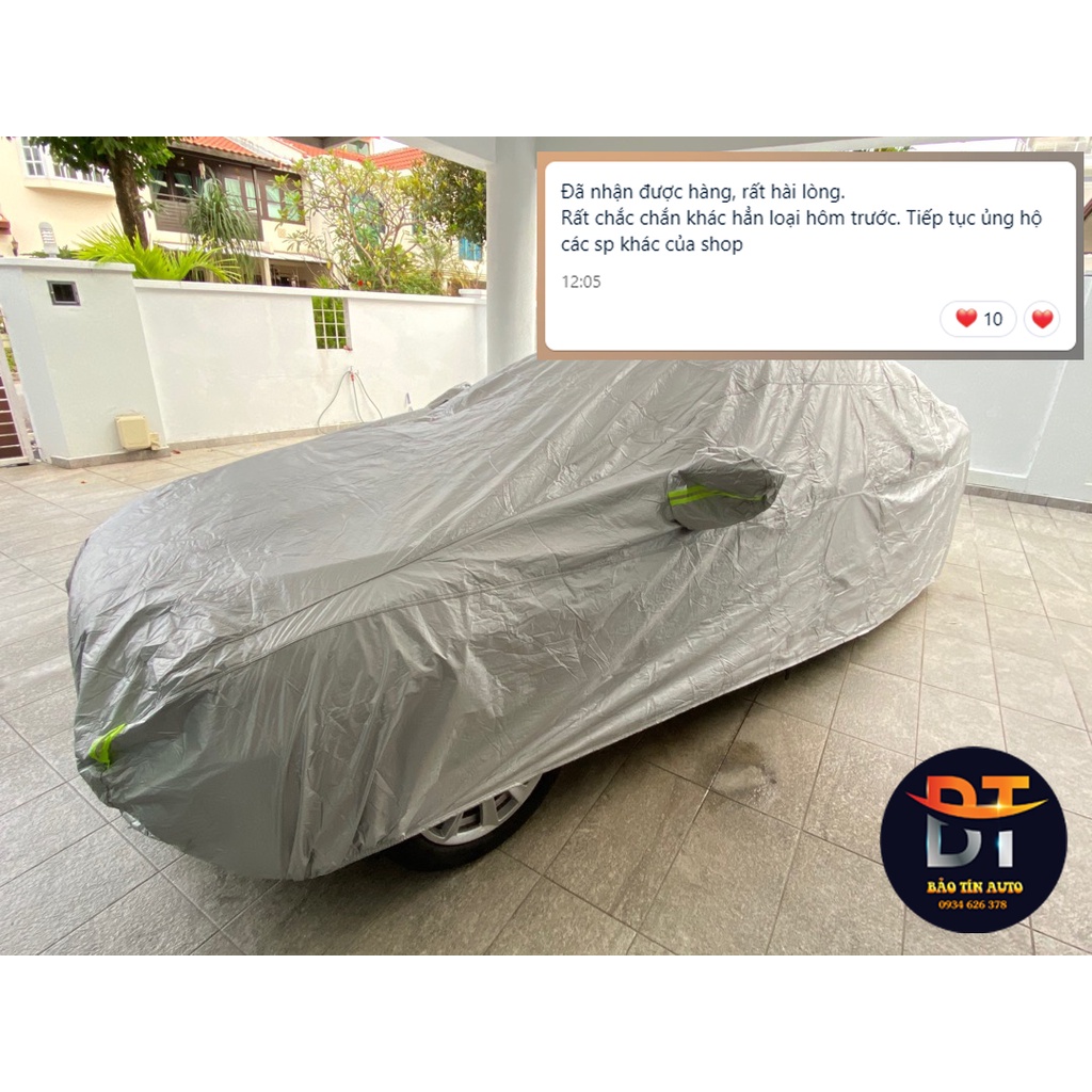 [LOẠI 1] Bạt che kín bảo vệ xe ô tô Kia Soluto tráng bạc 3 lớp vải dù Oxford , bạt phủ trùm bảo vệ xe ô tô, áo chùm oto