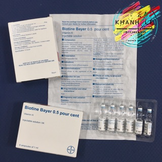 BIOTINE BAYER - VITAMIN H - HỘP 6 ỐNG X 1ML