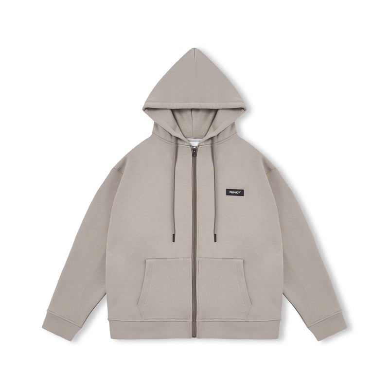  ÁO HOODIE ZIP BEGIE (NÂU DA)