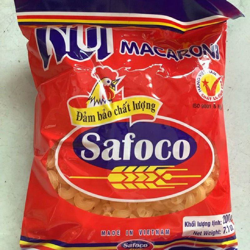 Nui ống nhỏ, nui sò Safoco 200gram &amp; ,500 gram