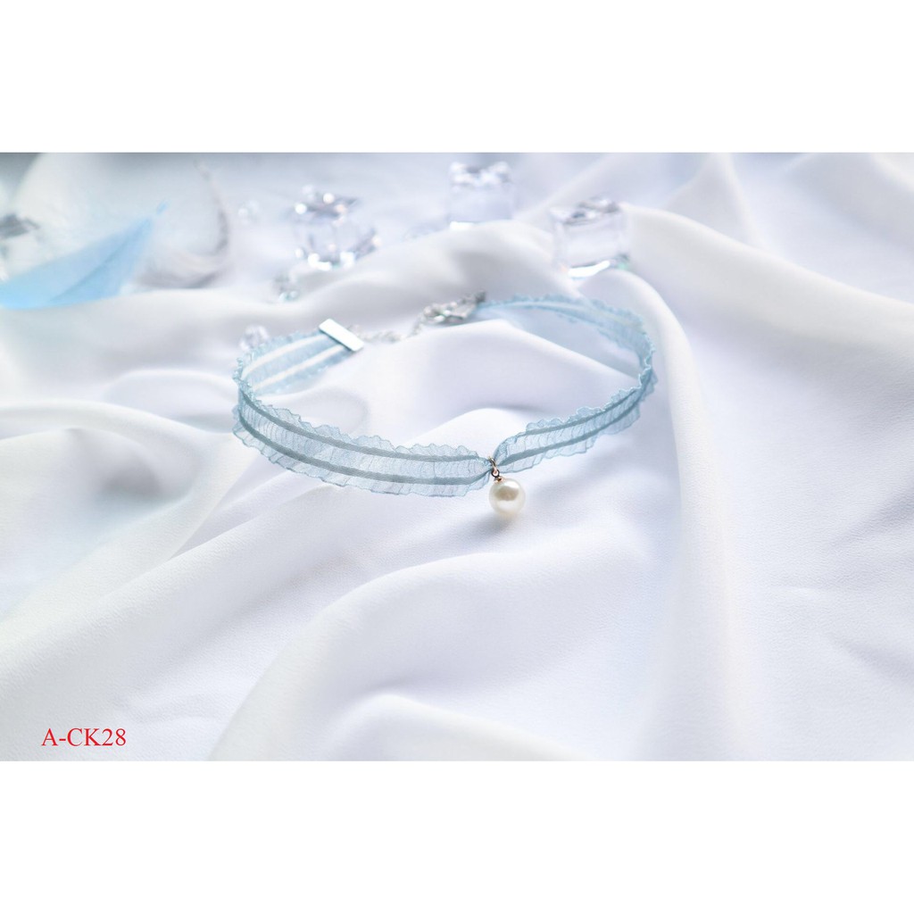 BST Chocker màu xanh ngọc xinh xắn nhẹ nhàng A-CK28-34 Maycorner