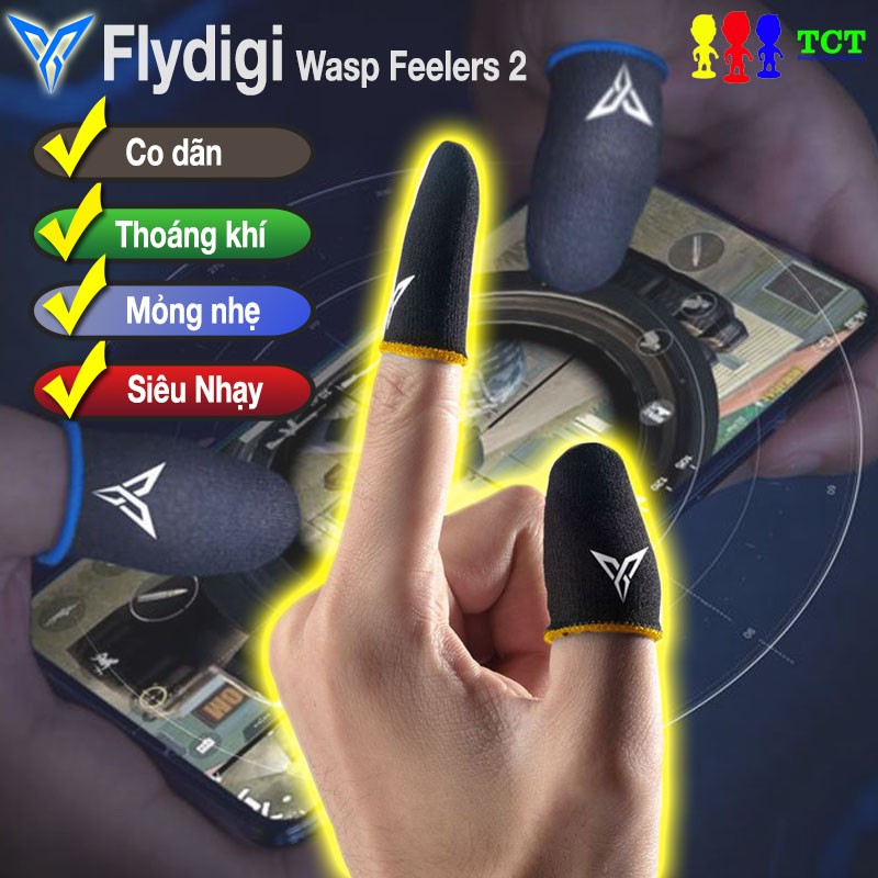 [THẾ HỆ MỚI] Flydigi Wasp Feelers 2  - Quick Flash Wasp Feelers 2 |Bao Găng Tay Chơi Game Mobile Công Nghệ Sợi Carbon