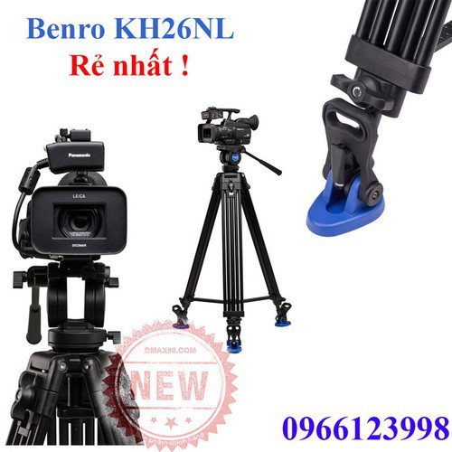 [Mã 159ELSALE hoàn 7% đơn 300K] Chân máy quay Benro KH26NL - quay phim chuyên nghiệp