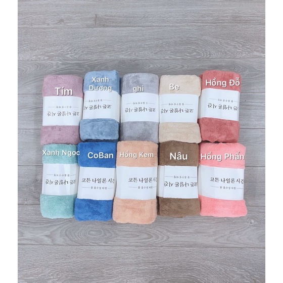 Combo 100 khăn tắm lông cừu siêu mềm hàn quốc 70x140 thấm hút nước cực kỳ tốt