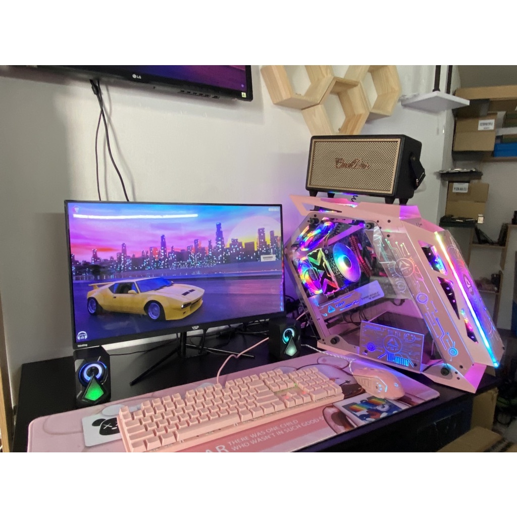 Case máy tính đồng bộ để bàn PC- Với thiết kế hồng nhẹ độc đáo cấu hình chơi game tốt- Bảo Hành 12 Tháng.