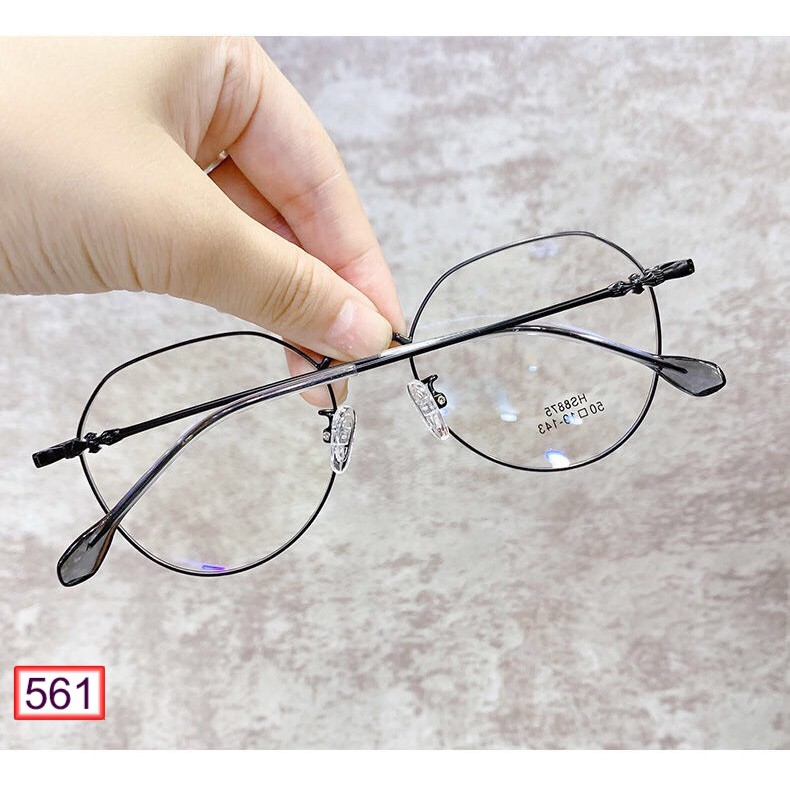 [Mã FARSSTGRE giảm 5K đơn bất kỳ] MẮT KÍNH GỌNG CẬN 561 FORM TRÒN 7712 GỌNG BỌC THÉP ÁNH MÀU SẮC SIÊU ĐẸP | BigBuy360 - bigbuy360.vn