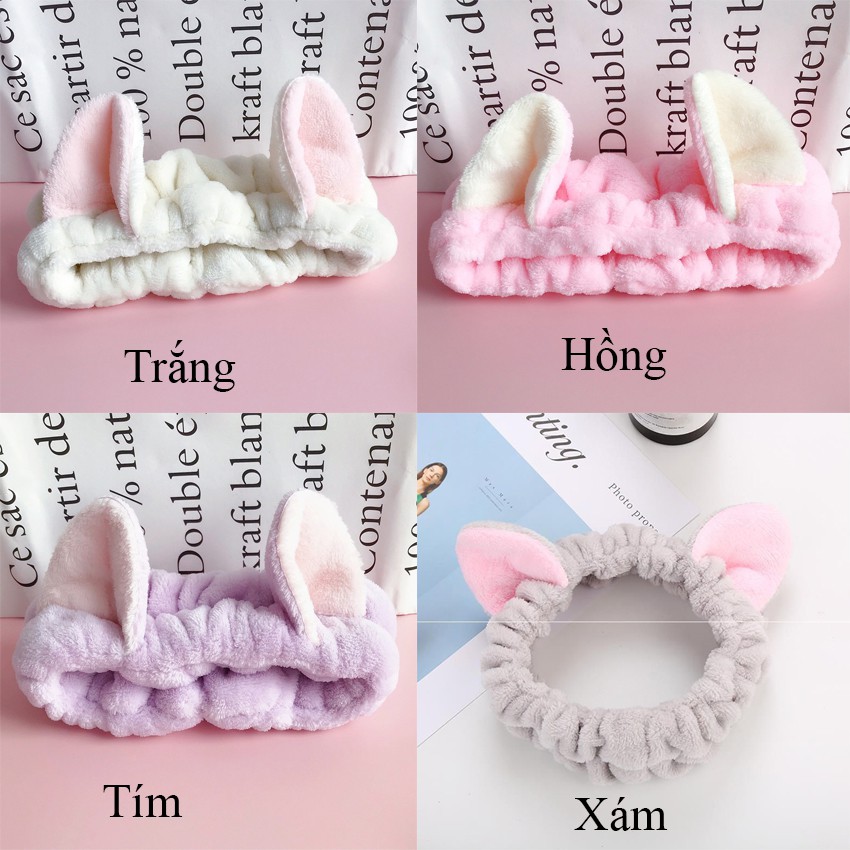 Băng đô tuban, bờm tai thỏ tai mèo 3D mẫu mới thuykieu