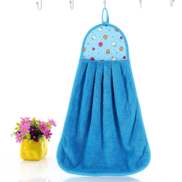 Khăn lau tay nhà bếp vải cotton thấm nước tốt, có quai móc tiện lợi cho đôi tay khô ráo ( Yên Chi Shop+