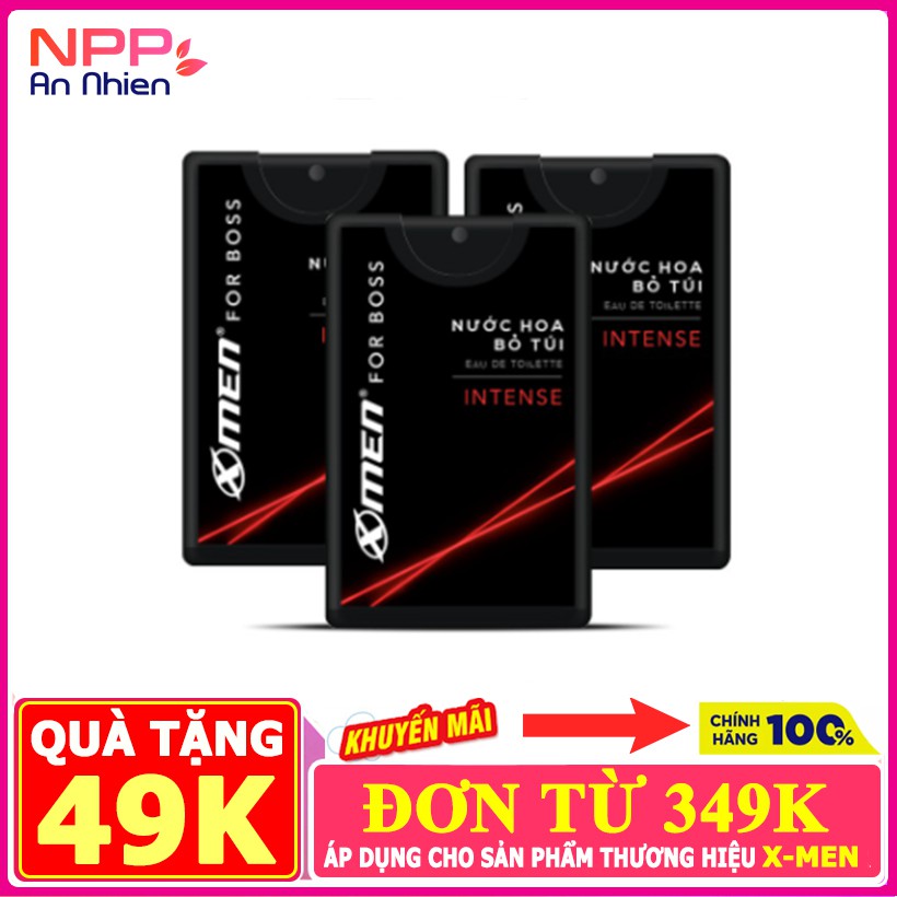 Bộ 3 Nước hoa bỏ túi Xmen for Boss Intense 18ml/chai - NPP AN NHIÊN TV