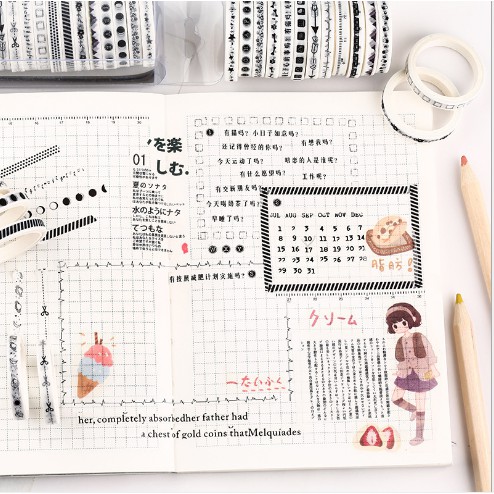 Set 20 cuộn Washi tape băng dính hỗ trợ trang trí DIY